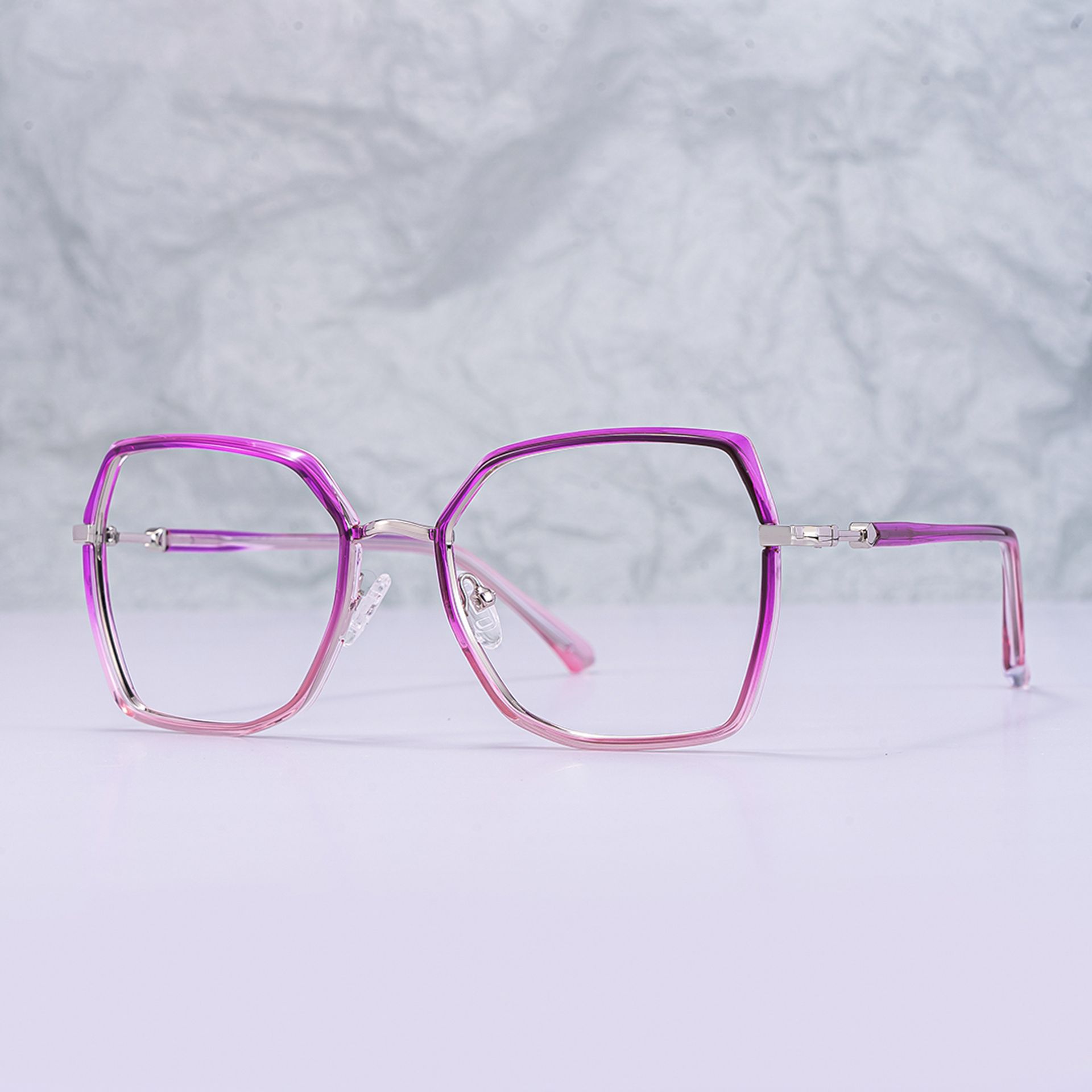 Burt Lila-Rosa Rechteckig Brille1