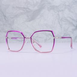 Burt Lila-Rosa Rechteckig Brille1