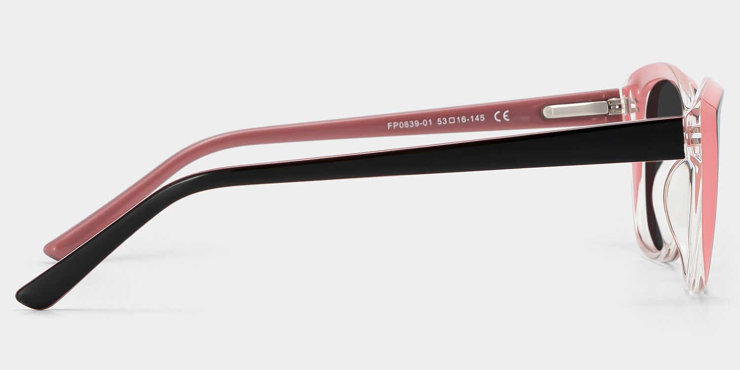 Fidelia Schwarz-Rosa Cateye Brille3