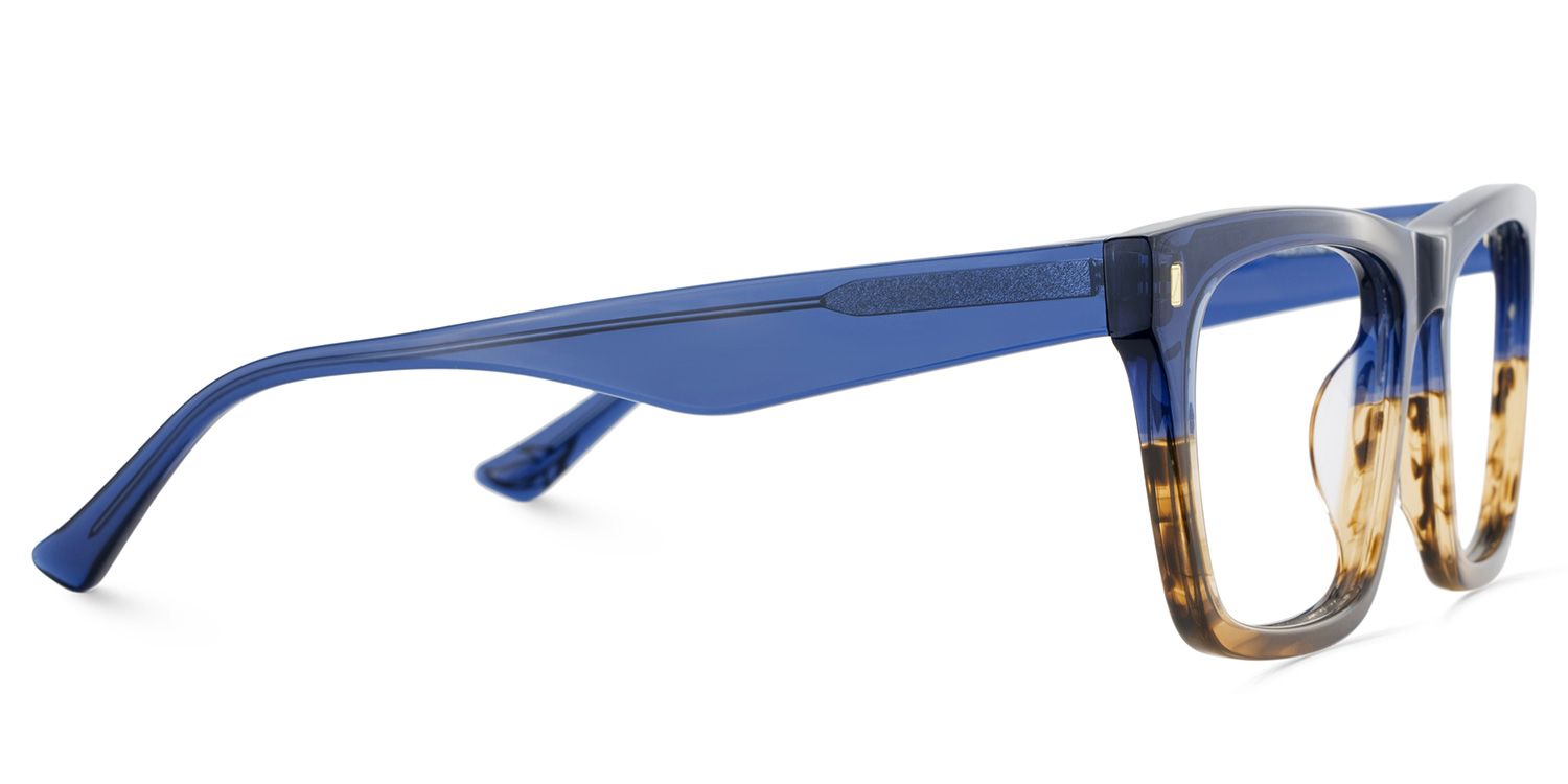 Brookins Blau-Braun Rechteckig Brille3