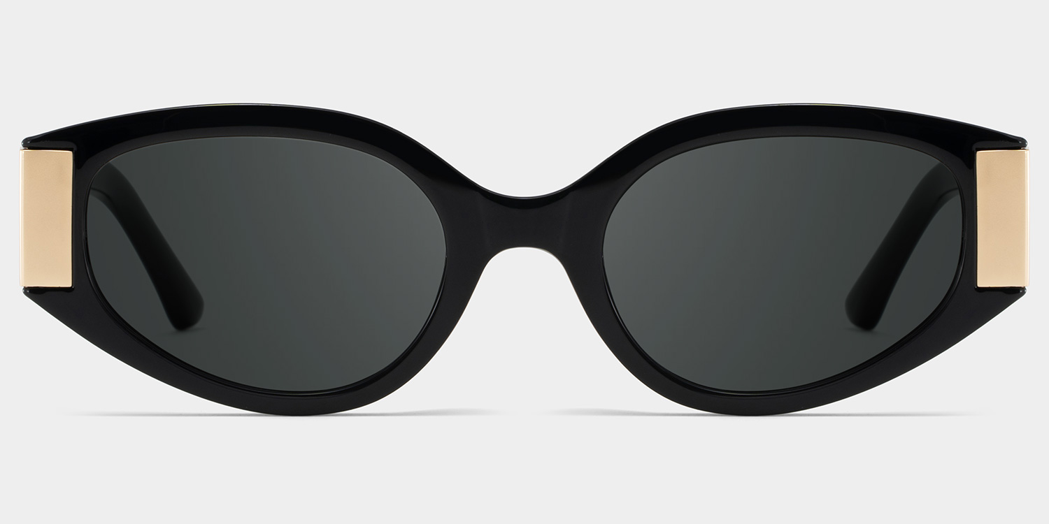 Silvia Schwarz Geometrisch Sonnenbrille gutes Bild