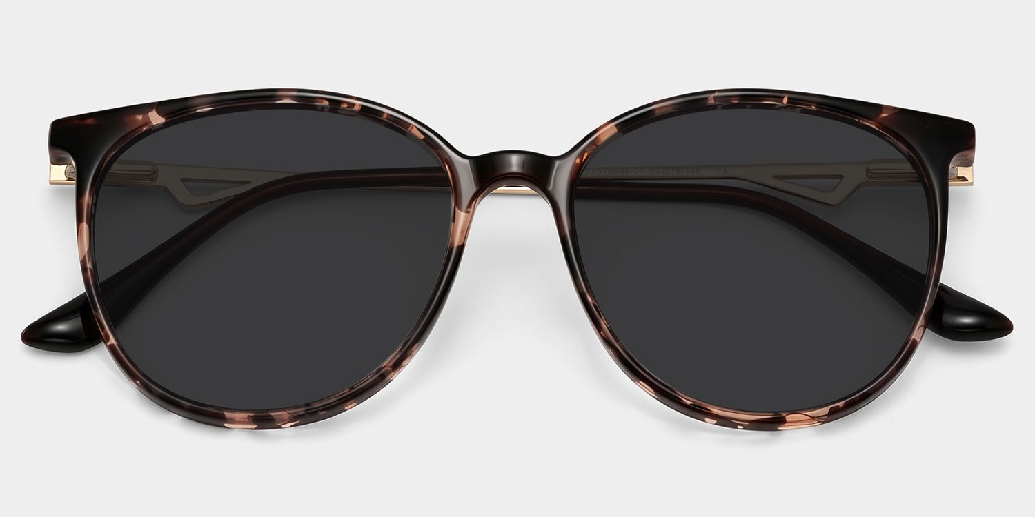 Babbage Schwarz-Tortoise Round Polarisierte Sonnenbrille zum Autofahren | ZEELOOL1