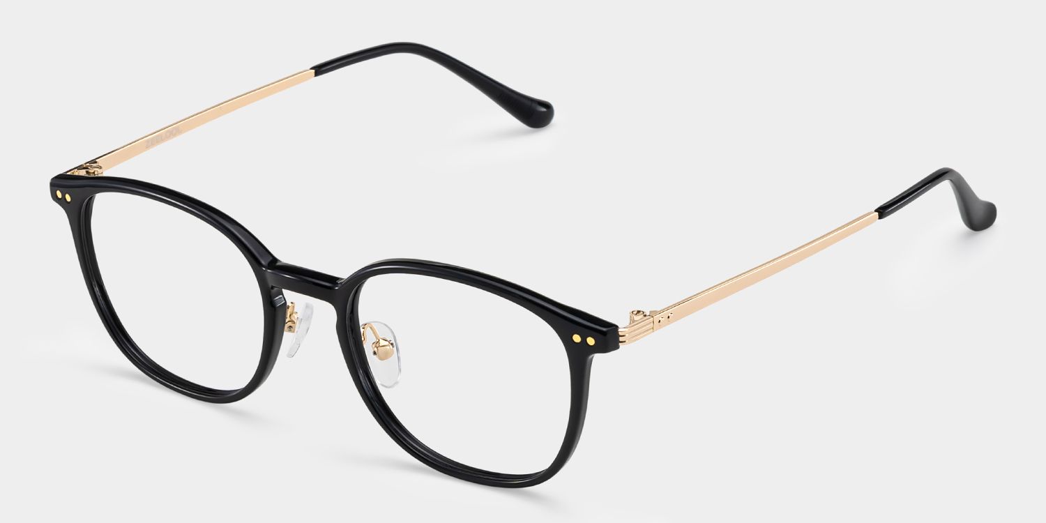 Mira Schwarz Oval Brille5