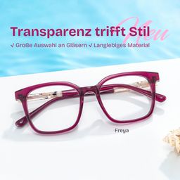 Freya Rot Quadratisch Brille1