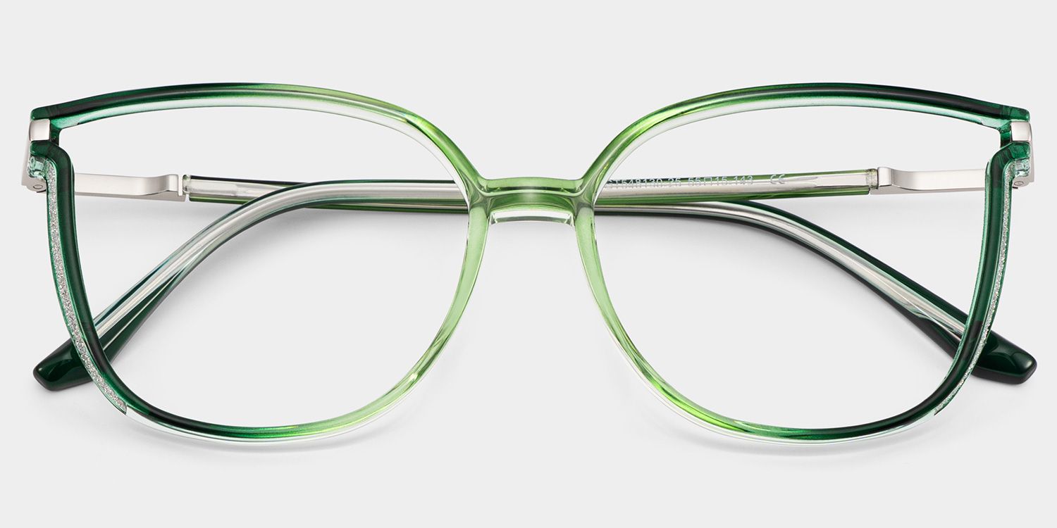 Walden Hellgrün Cateye Brille1