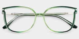 Walden Hellgrün Cateye Brille1