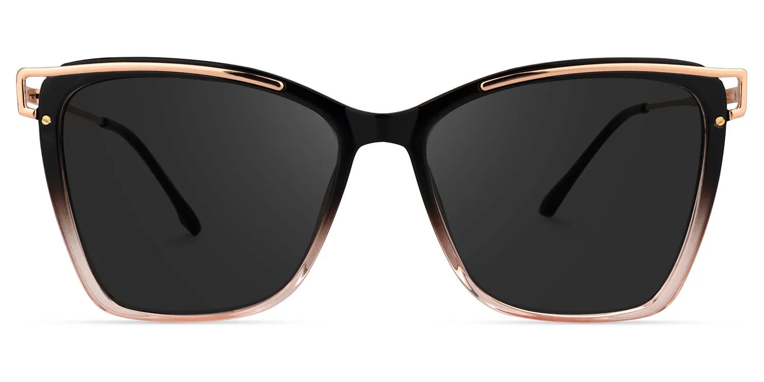 Matia Square Schwarz-Braun Rahmen-Sonnenbrille im Online-Sale | ZEELOOL0