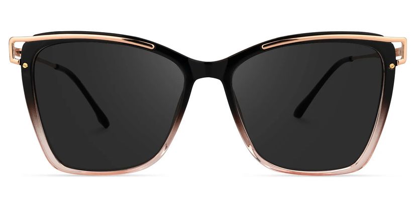 Matia Schwarz-Braun Quadratisch Sonnenbrille