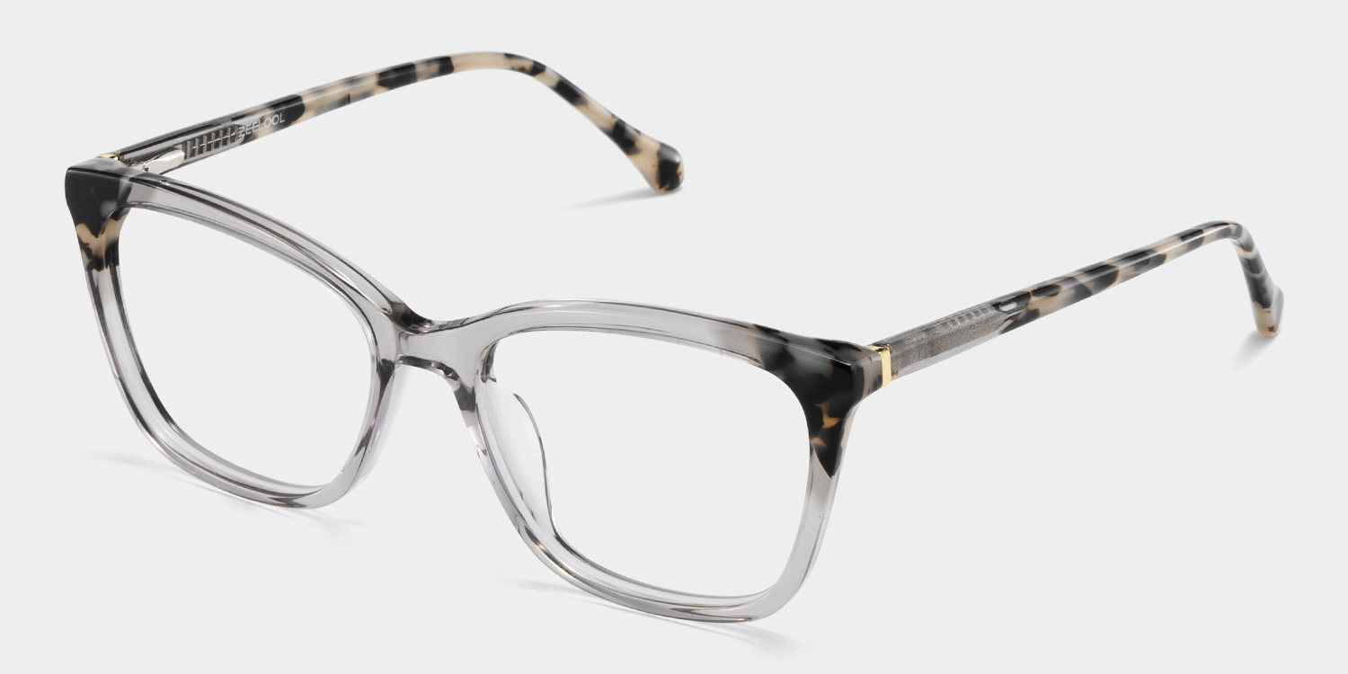 Juno Grau Rechteckig Brille4