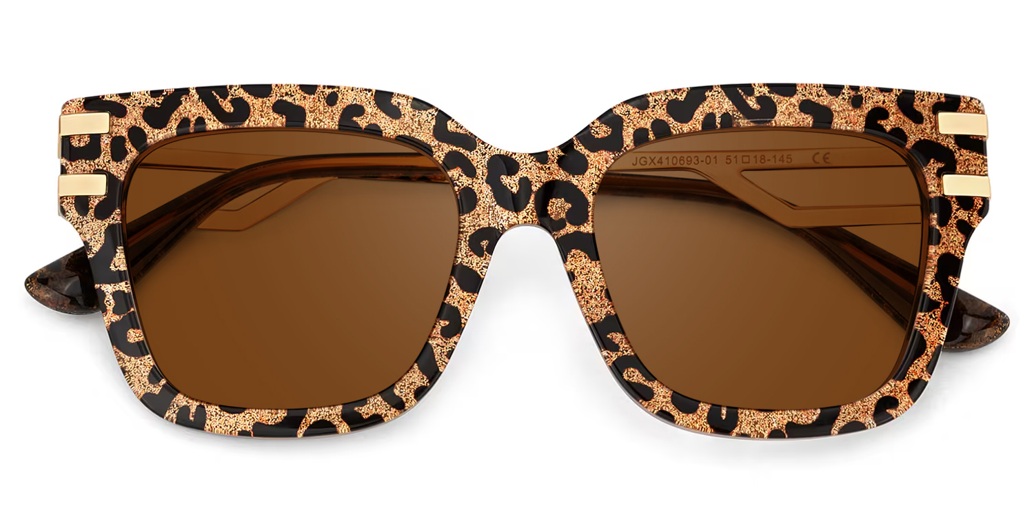 ZEELOOL Lidia Braun-Leo Quadratisch Brille