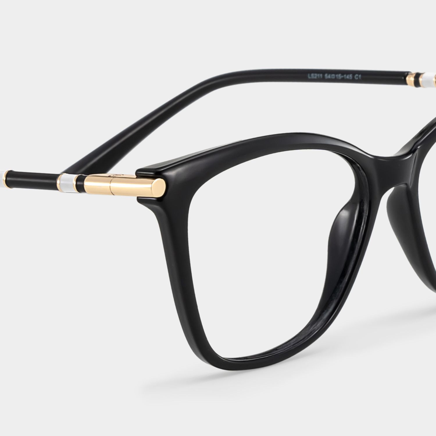 Emma Schwarz Quadratisch Brille6