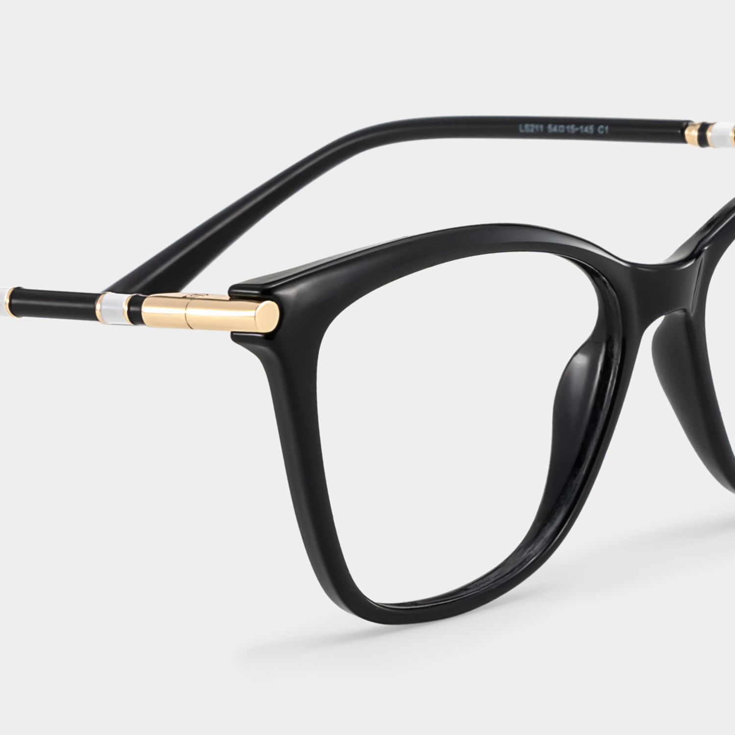 Emma Schwarz Quadratisch Brille6