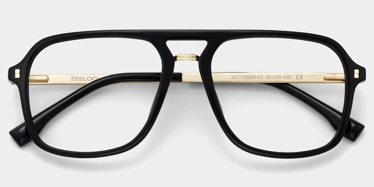 Berkeley Schwarz Pilot Brille1
