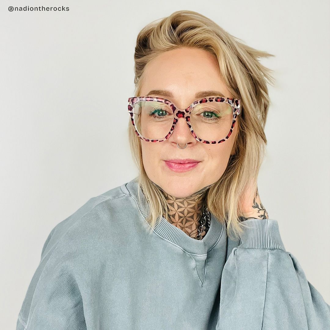 Trisha Lila-Rosa Quadratisch Kunststoff Brille9