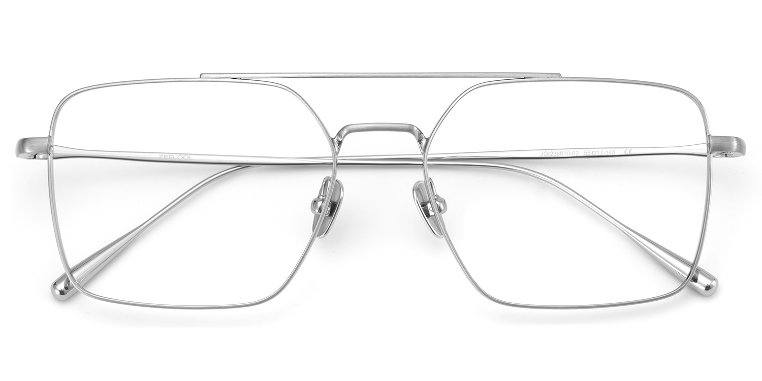 ZEELOOL Jensen Silber Pilot Brille