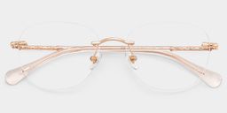 Jennifer Rosa-Gold Rund Brille5