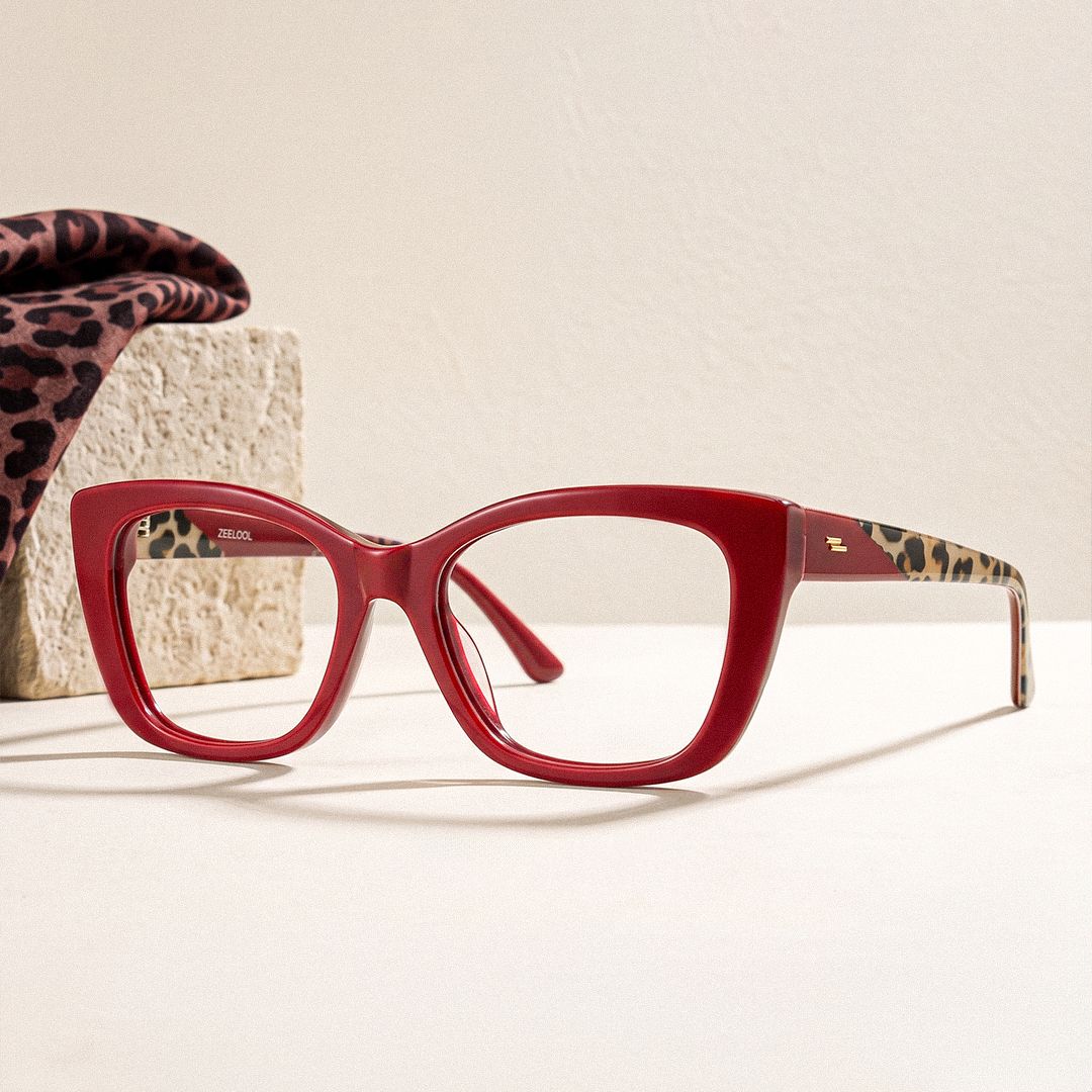 Lillian Rote Cat-Eye-Brille | ZEELOOL2