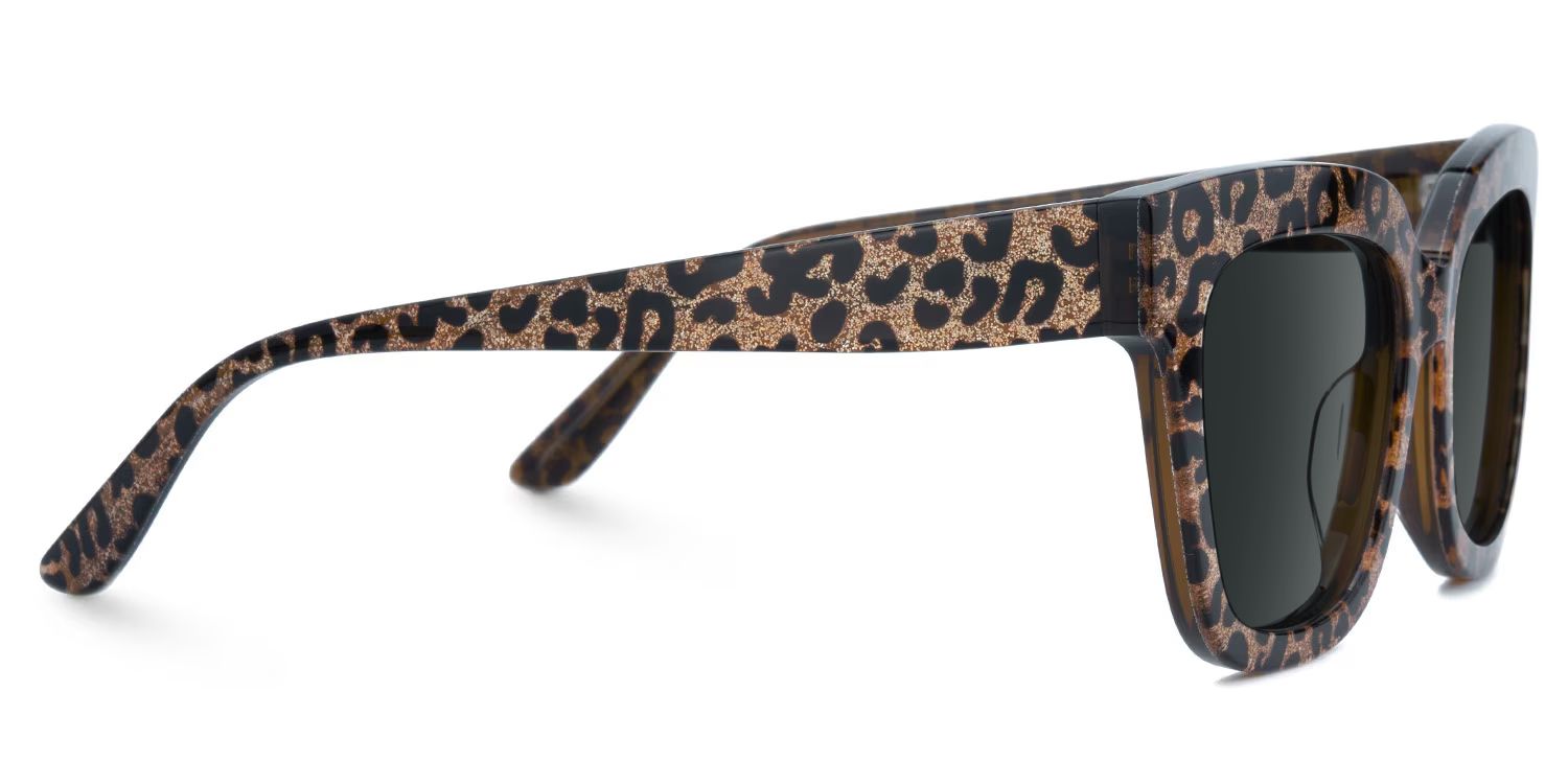 Yaniska Square Braun-Leo Sonnenbrille mit Sehstärke | ZEELOOL2
