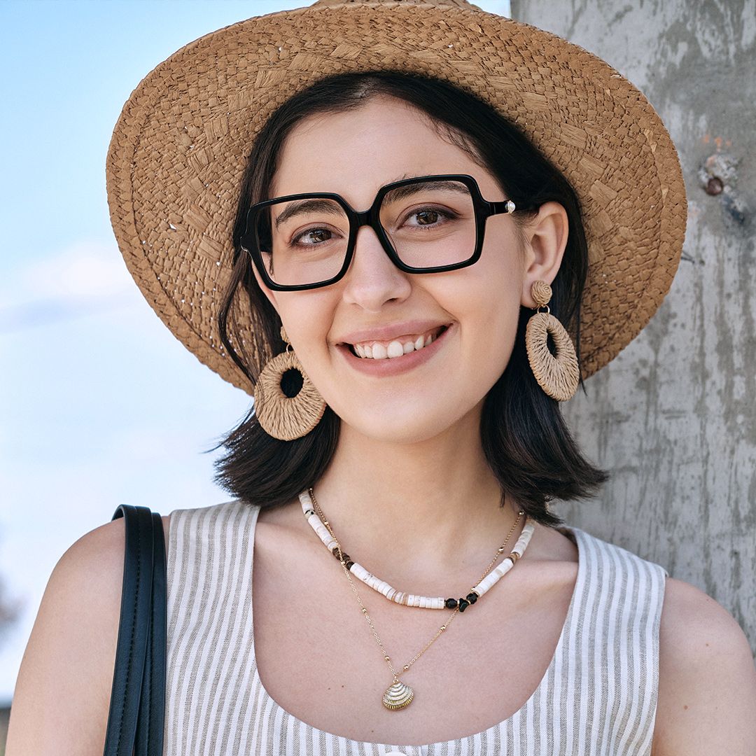 Elena Schwarze Quadratische Brille Online bestellen | ZEELOOL8