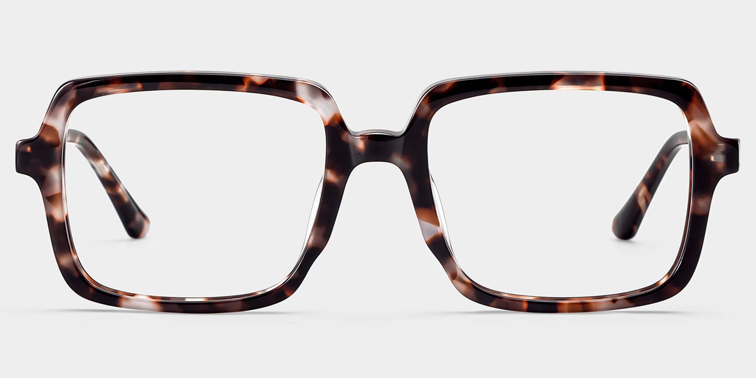 Beatrice Tortoise Rechteckig Brille1