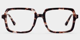 Beatrice Tortoise Rechteckig Brille1