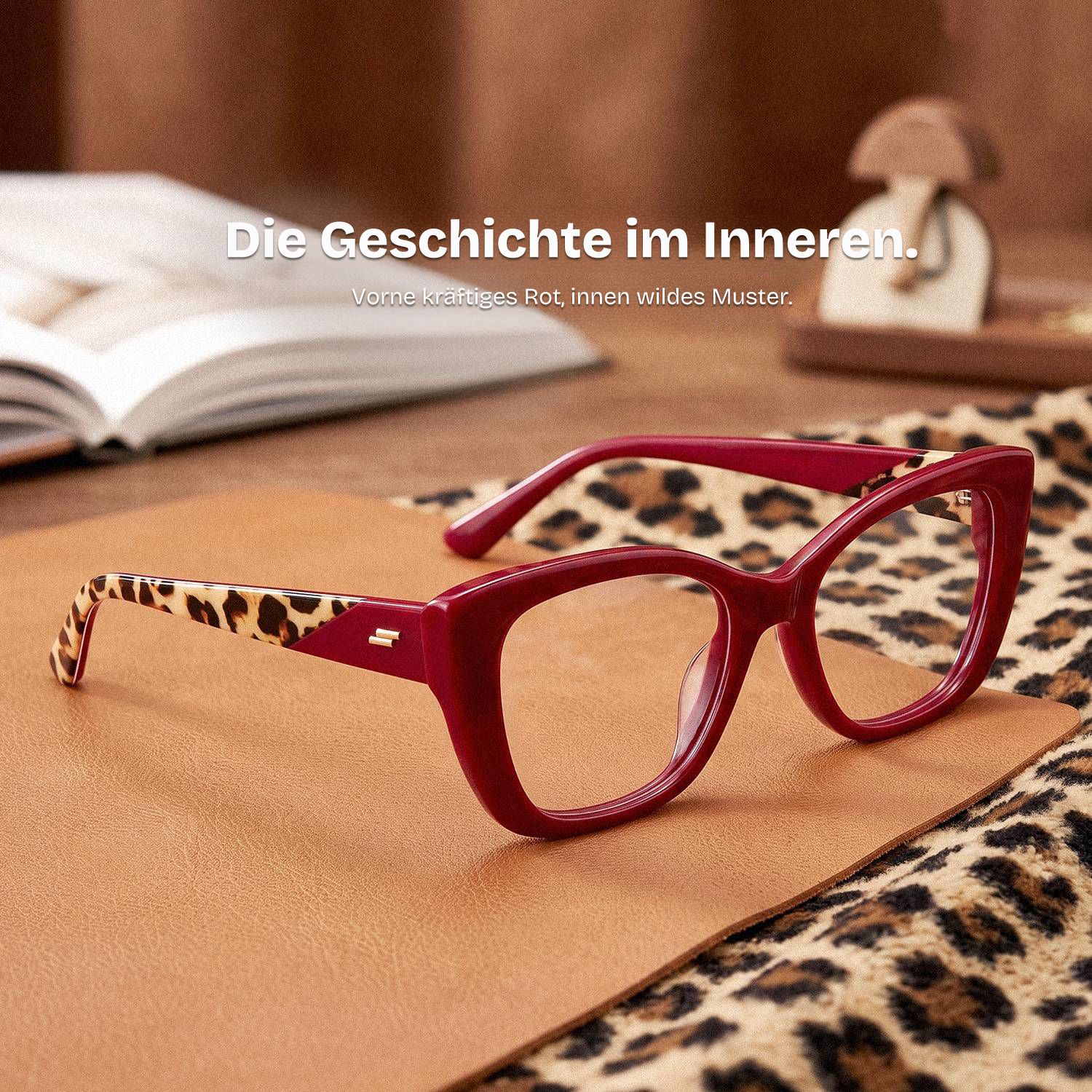 Lillian Rote Cat-Eye-Brille | ZEELOOL0