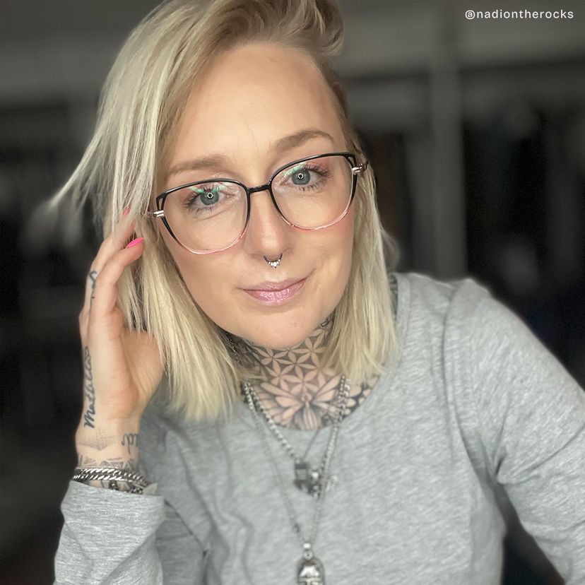Haygood Schwarz-Rosa Cateye Brille