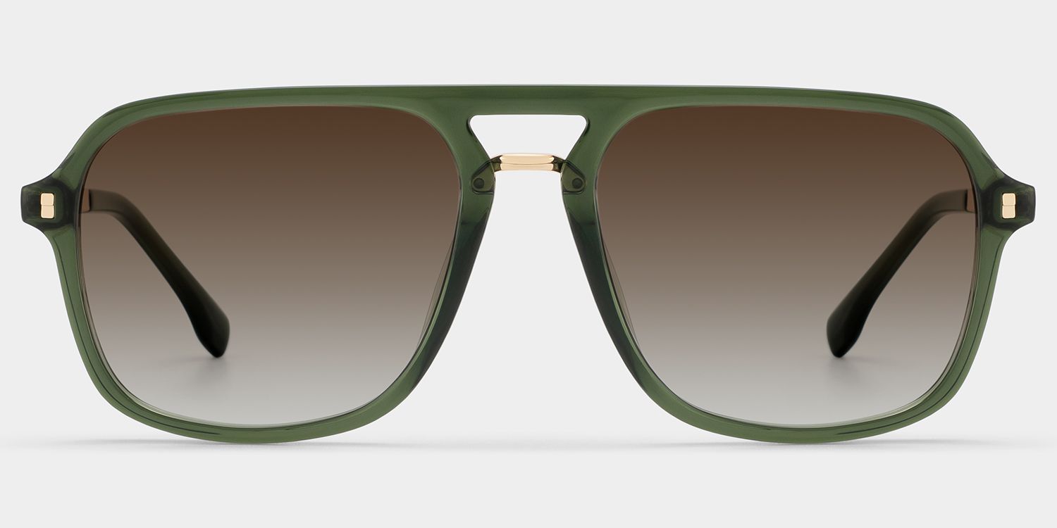 Berkeley Grün Aviator Sonnenbrille, die Dein Gesicht umrahmen | ZEELOOL0