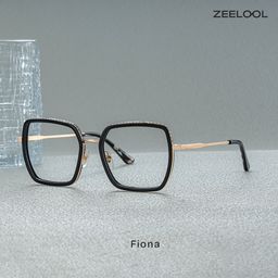 Fiona Schwarz Quadratisch Brille0