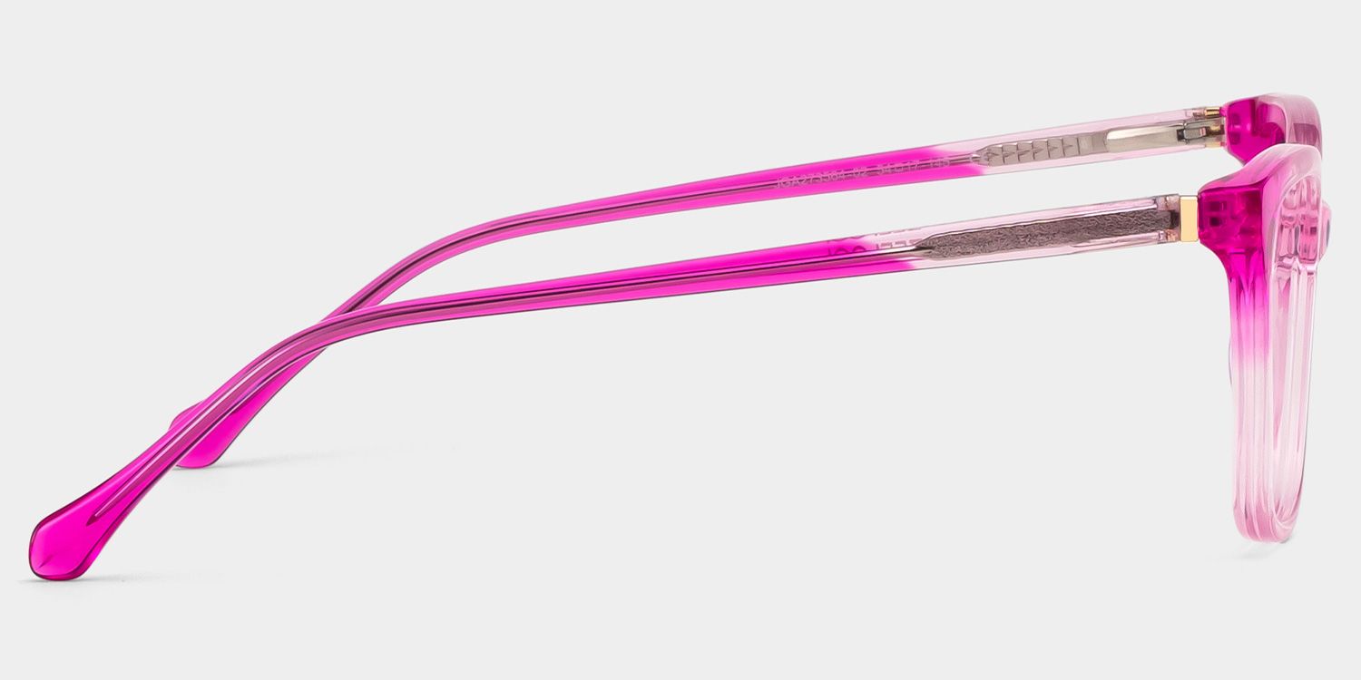 Juno Rosa Rechteckig Brille5