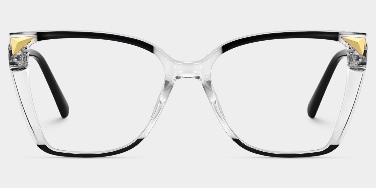 Shelia Schwarz-Klar Schmetterling Brille0