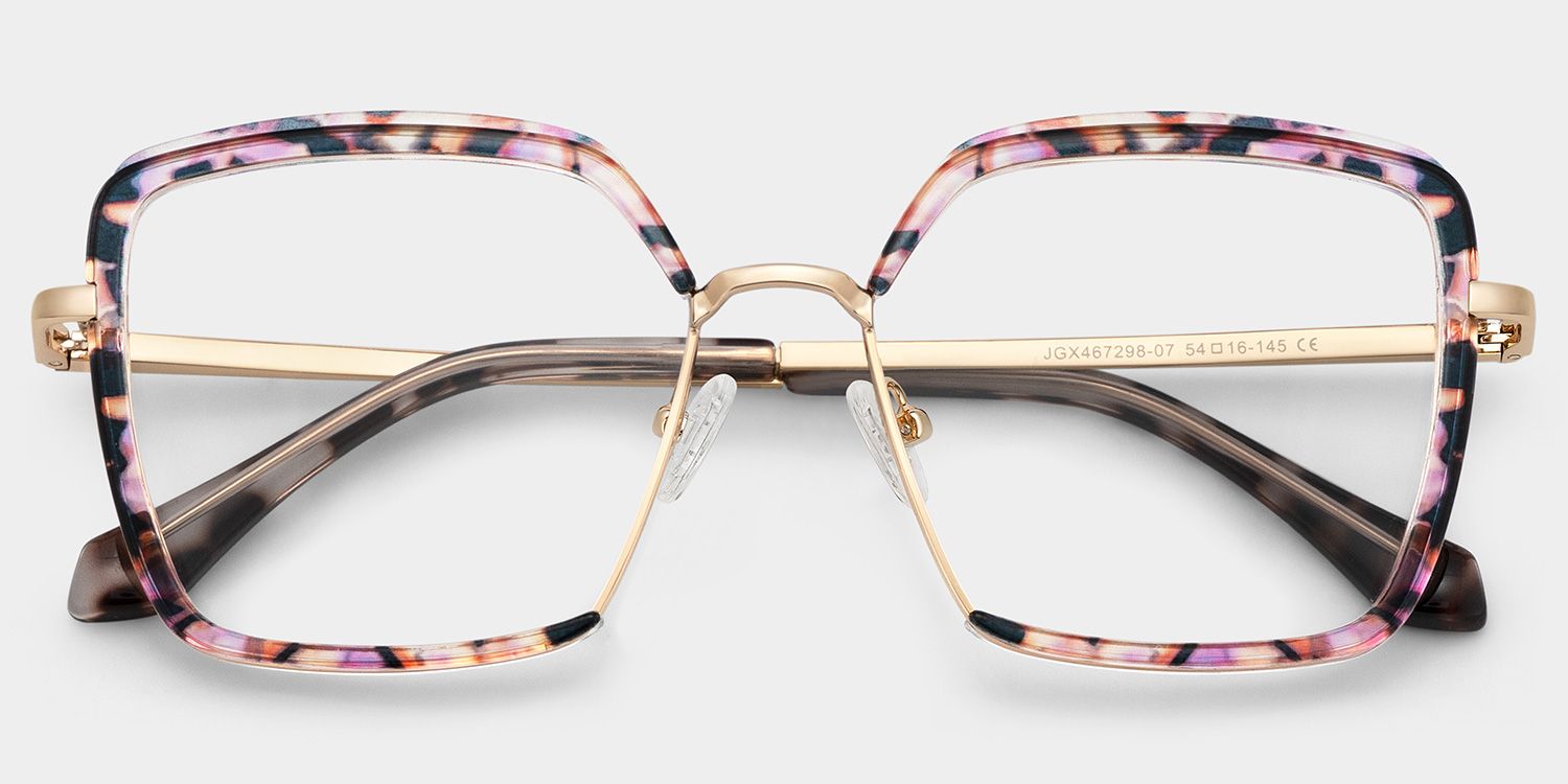 Chris Lila-Blumendruck Geometrisch Gemischte Materialien Brille3