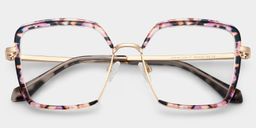 Chris Lila-Blumendruck Quadratisch Brille3