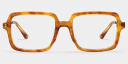 Beatrice Gelb Rechteckig Brille2