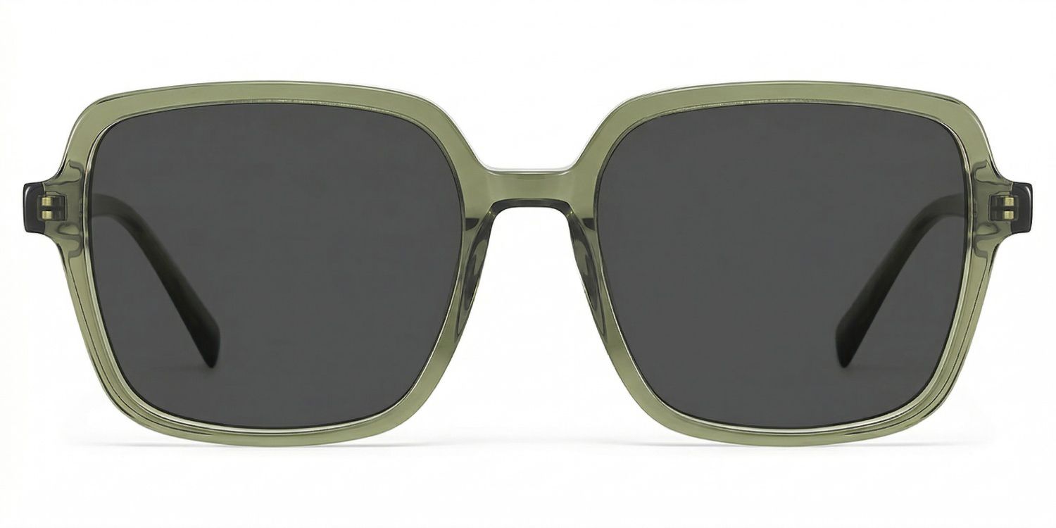 Ember Grün Quadratisch Brille0