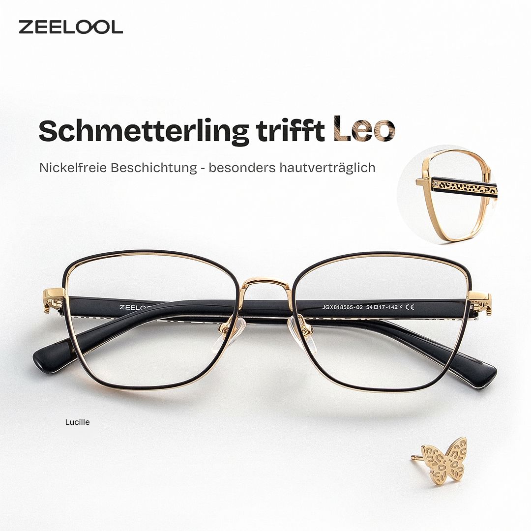 Lucille Schwarze Schmetterlingsbrille | ZEELOOL1
