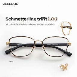 Lucille Schwarz Schmetterling Brille1