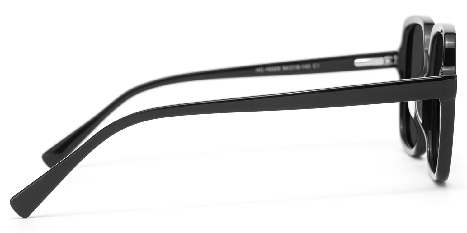 Ember Schwarz Square Polarisierte Sonnenbrille zum Autofahren | ZEELOOL3