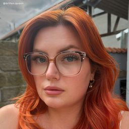 Siner Beige Quadratisch Brille6