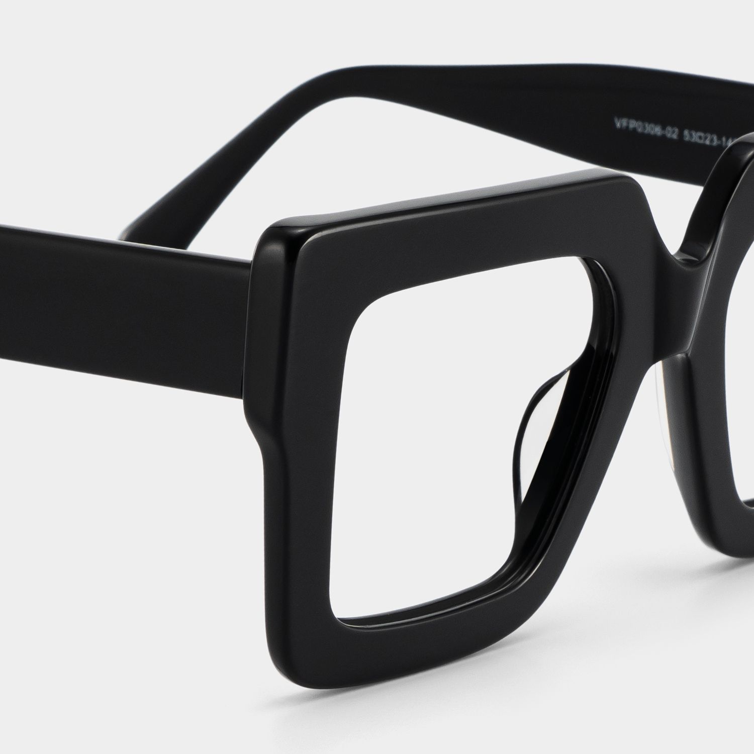 Brandon Schwarz Quadratische Brille4