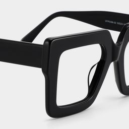 Brandon Schwarz Quadratische Brille4