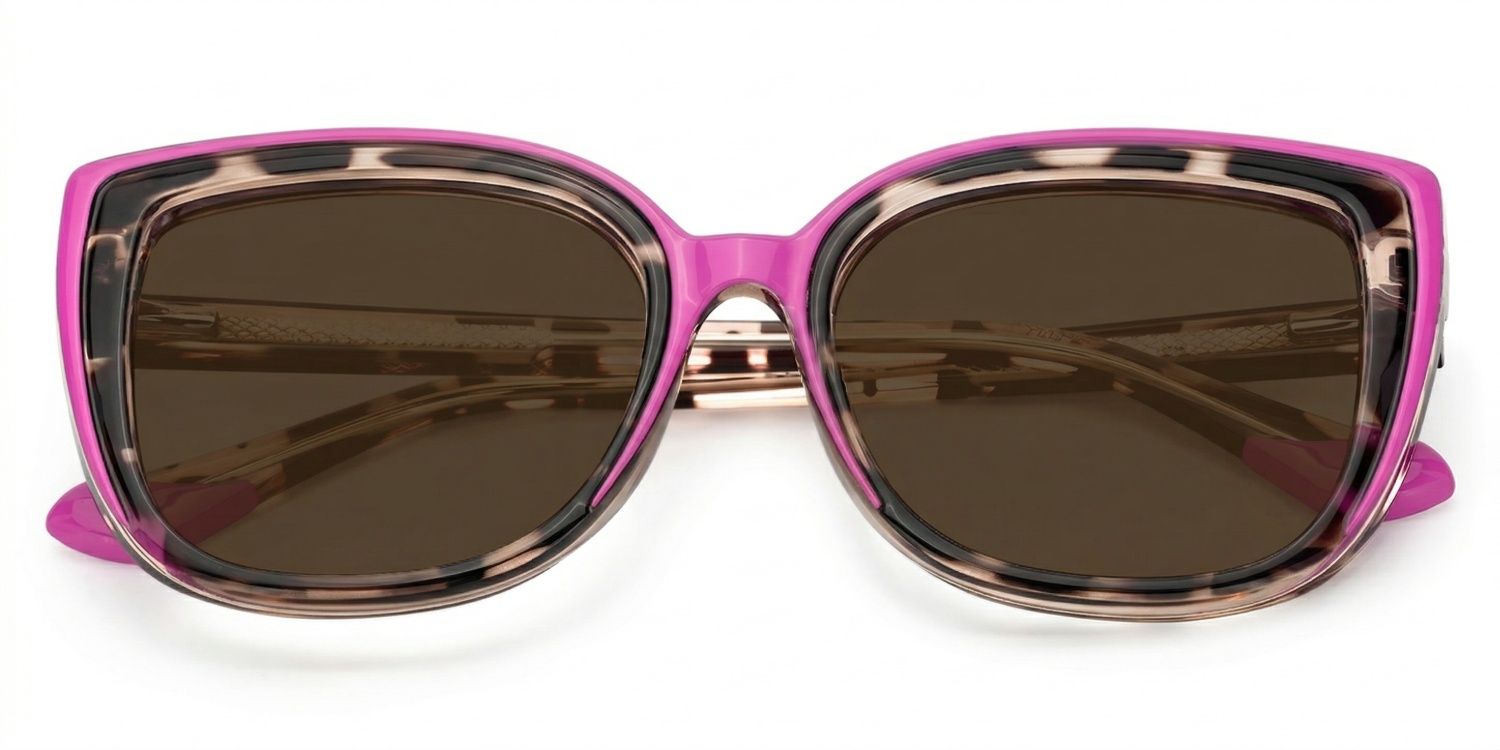 Fenn Tr90 Rosa-Tortoise Cat Eye Sonnenbrille | ZEELOOL1