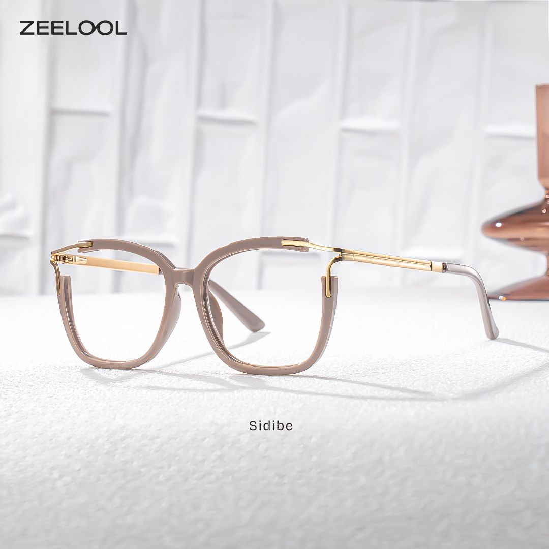 Sidibe Khaki Quadratisch Brille1