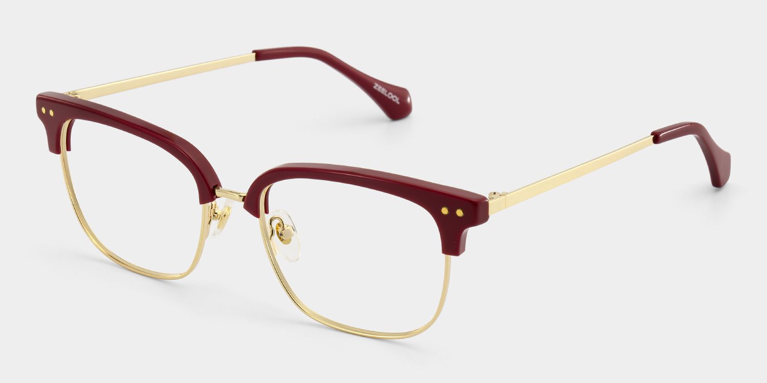 Nathan Rot Browline Brille5