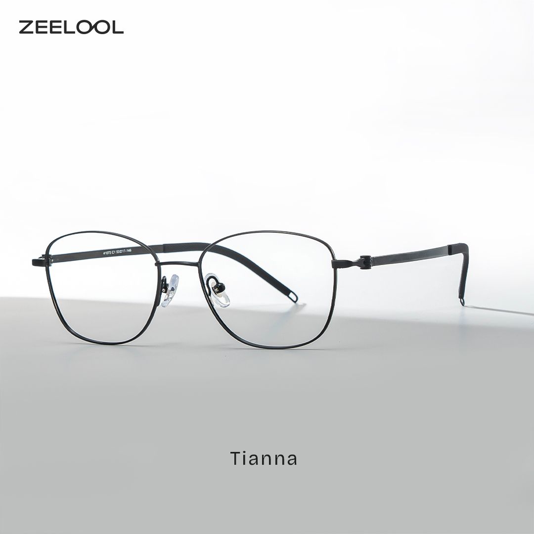 Tianna Schwarz Rechteckig Brille0