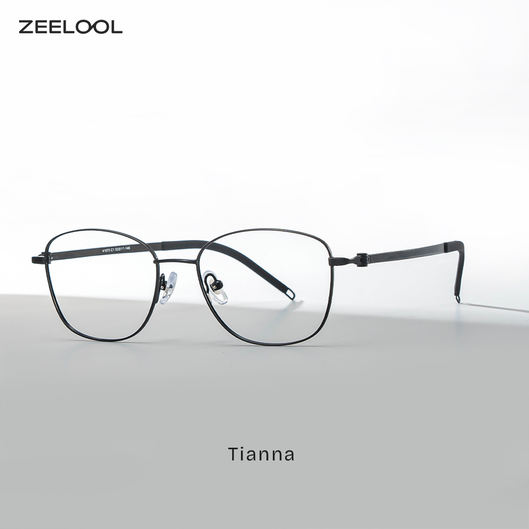 Tianna Schwarz Rechteckig Brille1