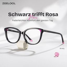 Brady Schwarz-Rosa Schmetterling Brille0