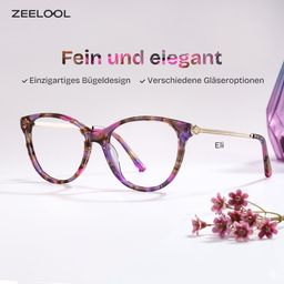 Eli Blumendruck Rund Brille0