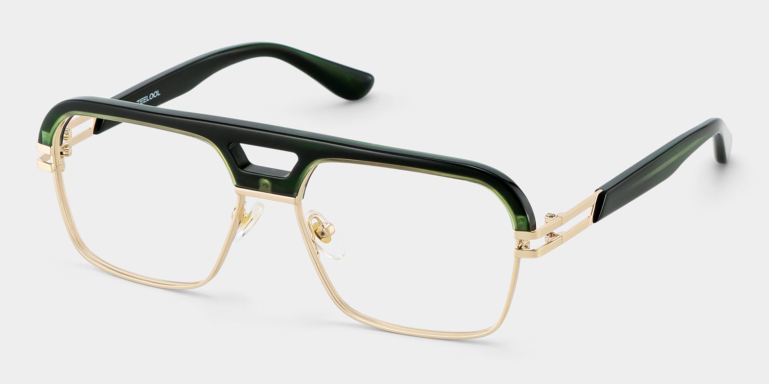 Griff Dunkelgrün Pilot Brille3
