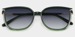 Walden Dunkelgrün Cateye Brille1